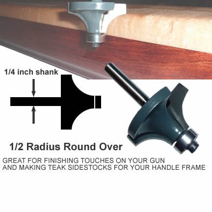 1/2" Radius Ball Bearing Round Over Bit